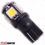   Светодиодная автолампа W5W 5 LED SMD5050 Black Dled (2шт.)