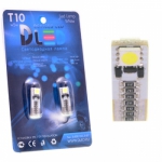   Светодиодная автолампа W5W - 2 SMD 5050 (с обманкой) (2шт.)